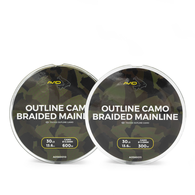 Avid Carp Outline Camo - Ligne principale tressée - 30LB