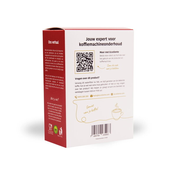 set van 4 AquaClean waterfilters geschikt voor Philips Saeco