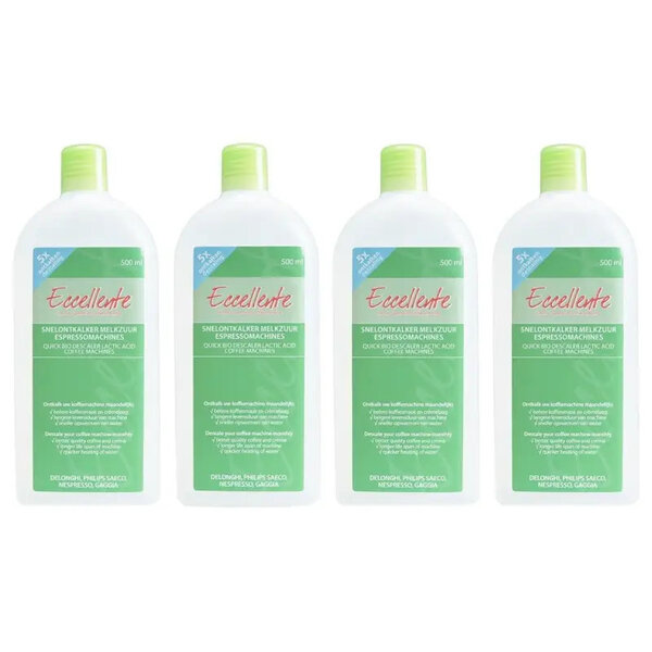 set van 4x 500ml ontkalker voor DeLonghi