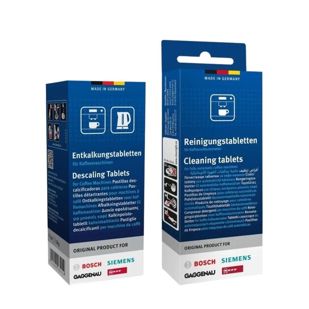 SIEMENS Ontkalkingstabletten (6 stuks) + Reinigingstabletten (10 stuks)