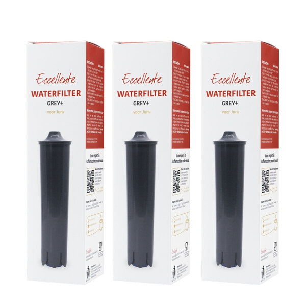 Grey+ waterfilters - alternatief voor Jura Smart filterpatronen - 3 stuks