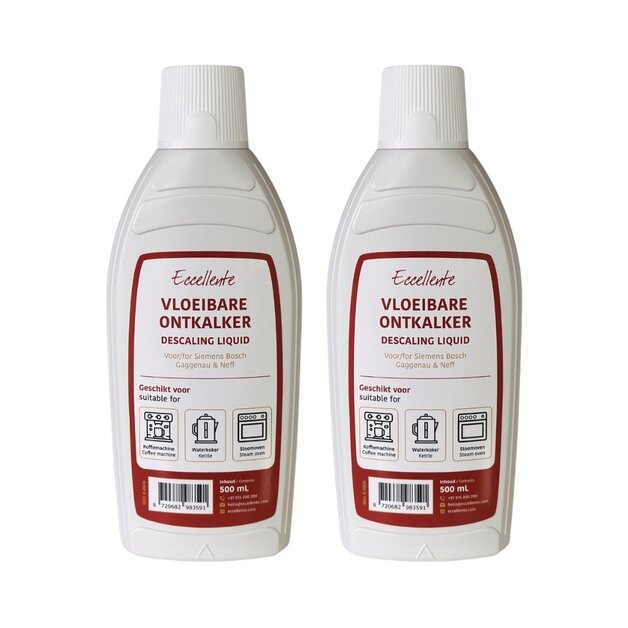 ECCELLENTE Ontkalker voor Miele  stoomovens - 1000ml - 10x ontkalken