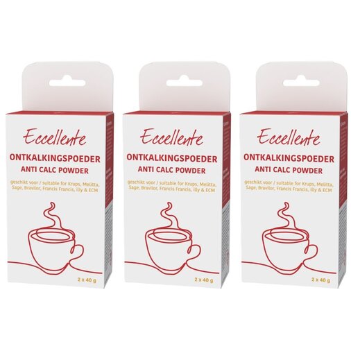 ECCELLENTE Ontkalkingspoeder voor Sage - 6x ontkalken - 6x 40 gram