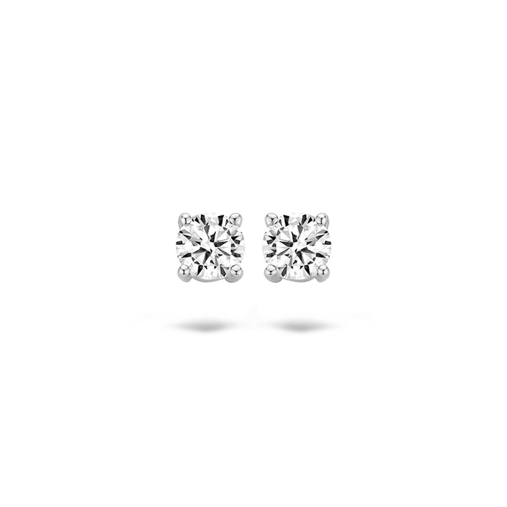 Blush Blush 7213WZI, Oorstekers 14 krt witgoud