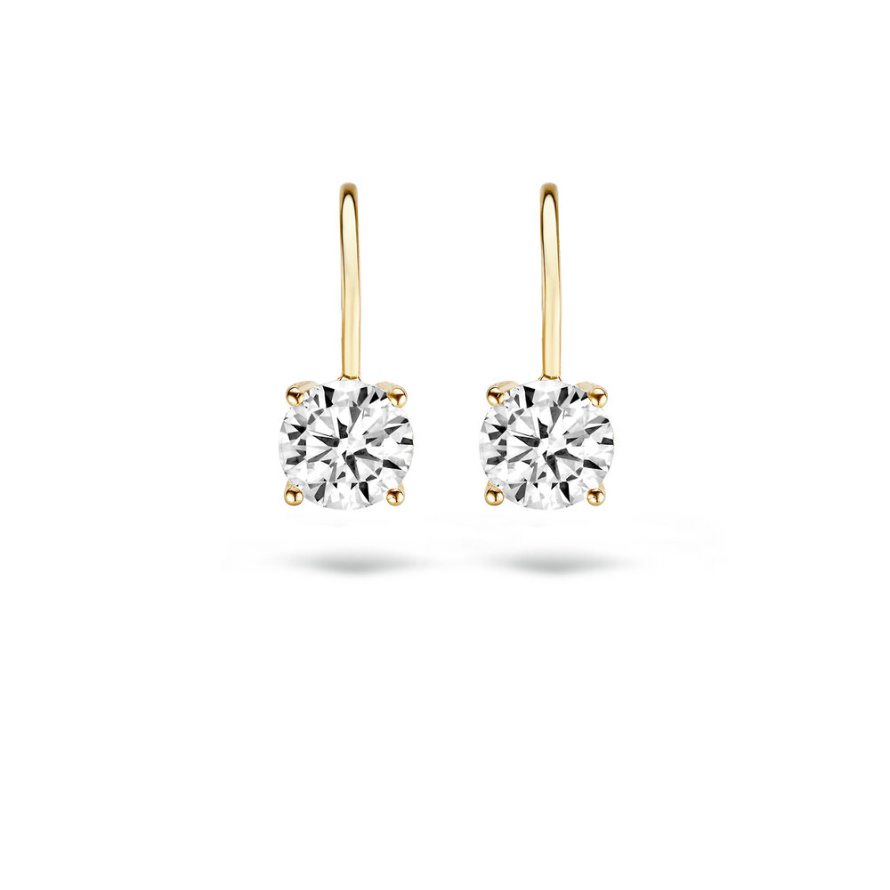 Blush Blush 7055YZI, Oorstekers 14 krt witgoud