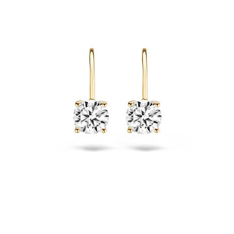 Blush Blush 7055YZI, Oorstekers 14 krt witgoud