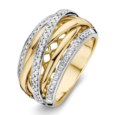 Excellent Jewelry Excellent RG416343-58, Ring fantasie briljant 14 krt geelgoud