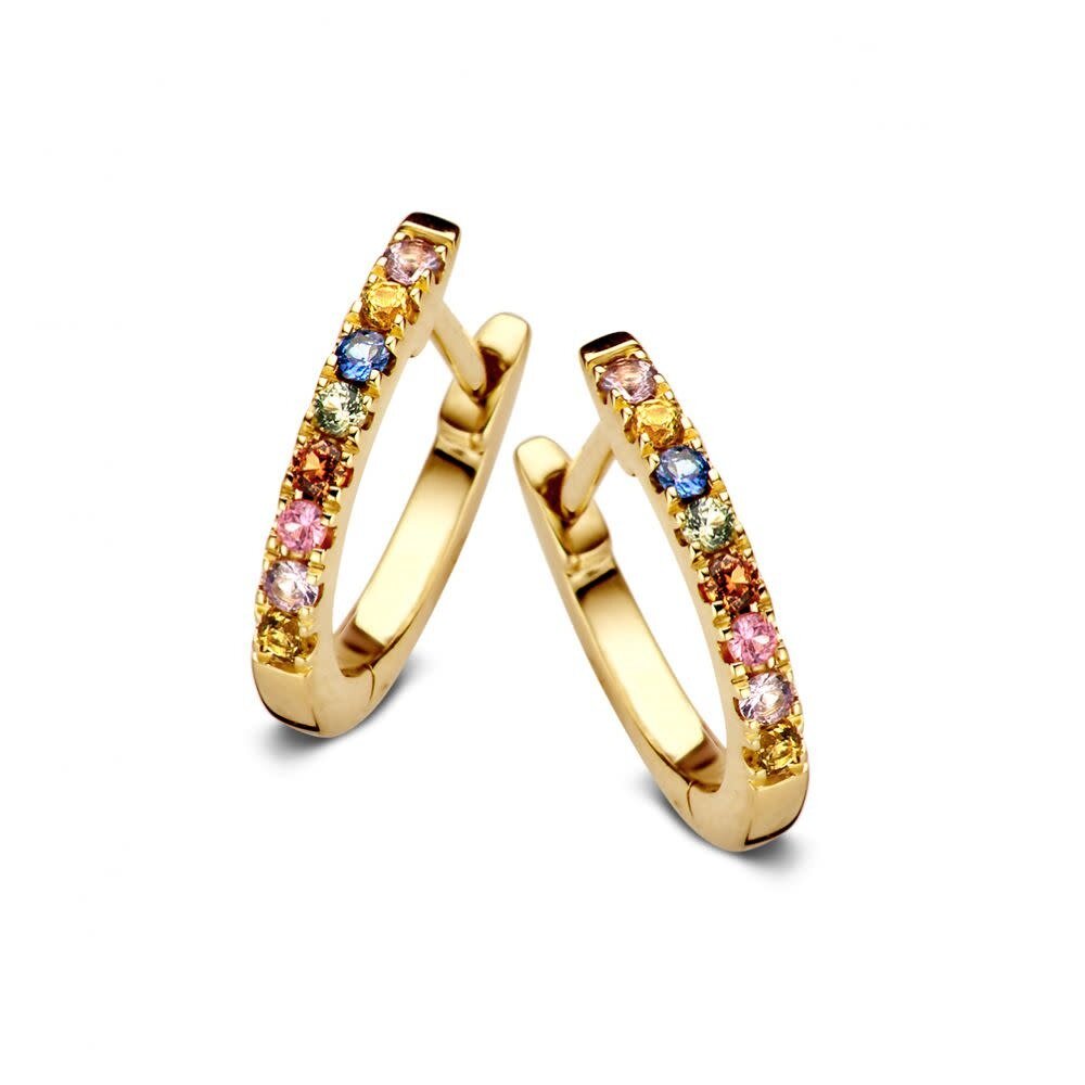 Excellent Jewelry Excellent OG137119, Creolen briljant 14 krt geelgoud