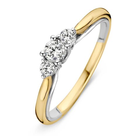 Excellent Jewelry Excellent RG416899-52, Ring fantasie briljant 14krt bicolour