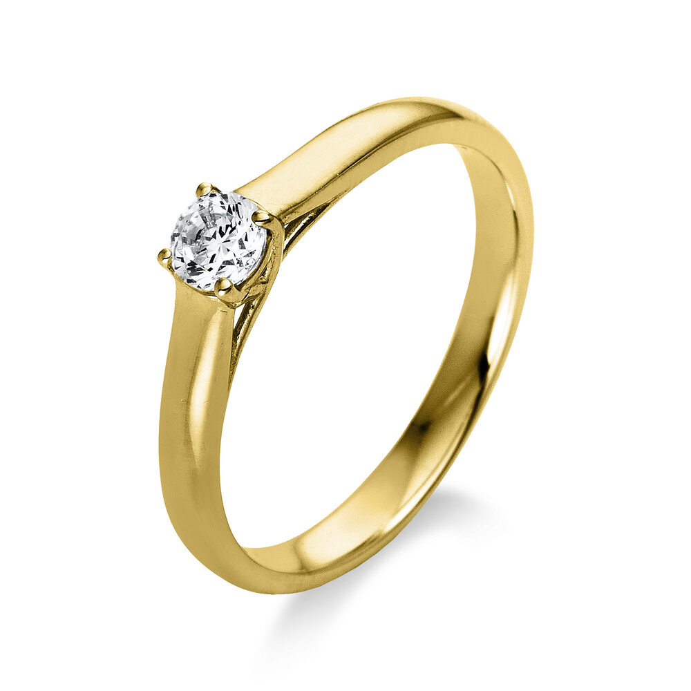 Langerak Natural Diamonds Diamond Group 1A441G454-11, Ring Solitair Briljant 14 krt geelgoud