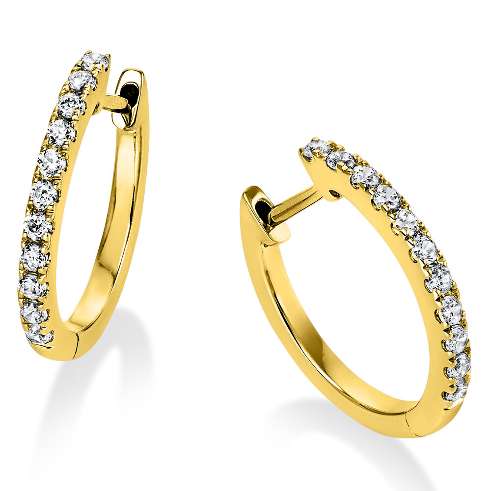Langerak Natural Diamonds Diamond Group 2I509G4-1, Creolen briljant 14 krt geelgoud