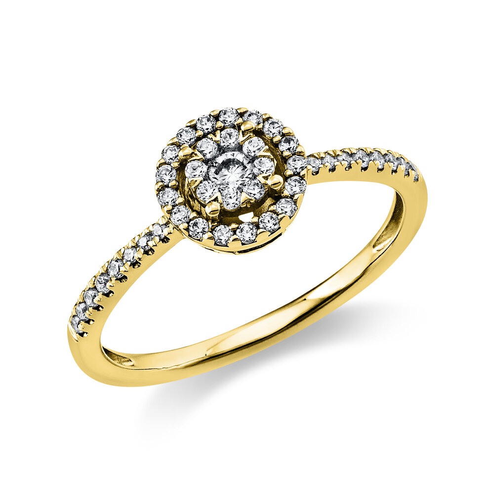 Langerak Natural Diamonds Diamond Group 1Q218G454-6, Ring fantasie briljant 14 krt geelgoud