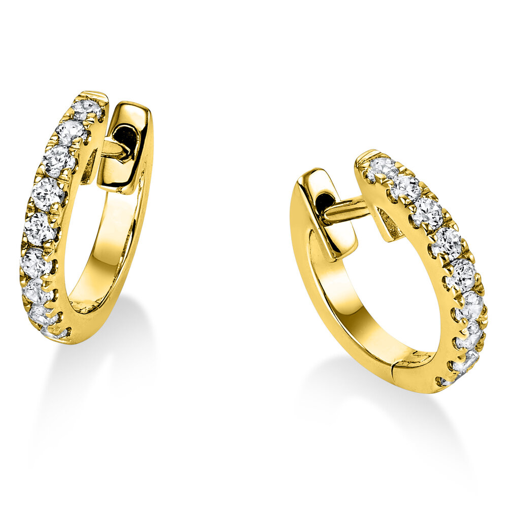 Langerak Natural Diamonds Diamond Group 2I997G4-3, Creolen briljant 14 krt geelgoud