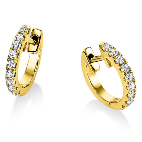 Langerak Natural Diamonds Diamond Group 2I997G4-3, Creolen briljant 14 krt geelgoud