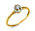 Diamond Group 1S129G454-1, Ring fantasie briljant 14 krt geelgoud