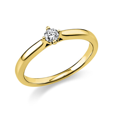 Langerak Diamonds Diamond Group 1E234G456-2, Ring Solitair Briljant 14 krt geelgoud
