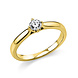 Langerak Diamonds Diamond Group 1E235G454-4, Ring Solitair Briljant 14 krt geelgoud