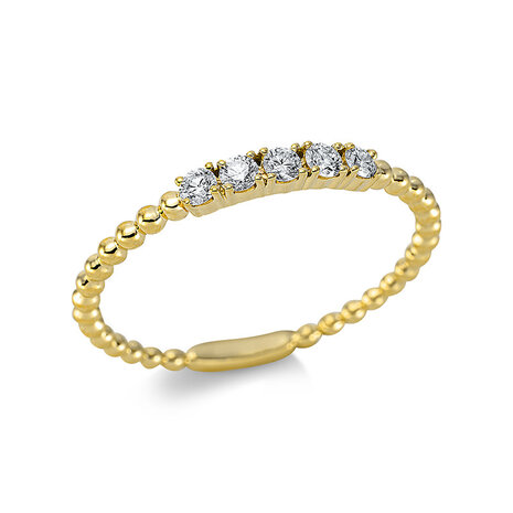Langerak Natural Diamonds Langerak Diamonds 1CC90G453-1 ring geelgoud met briljant