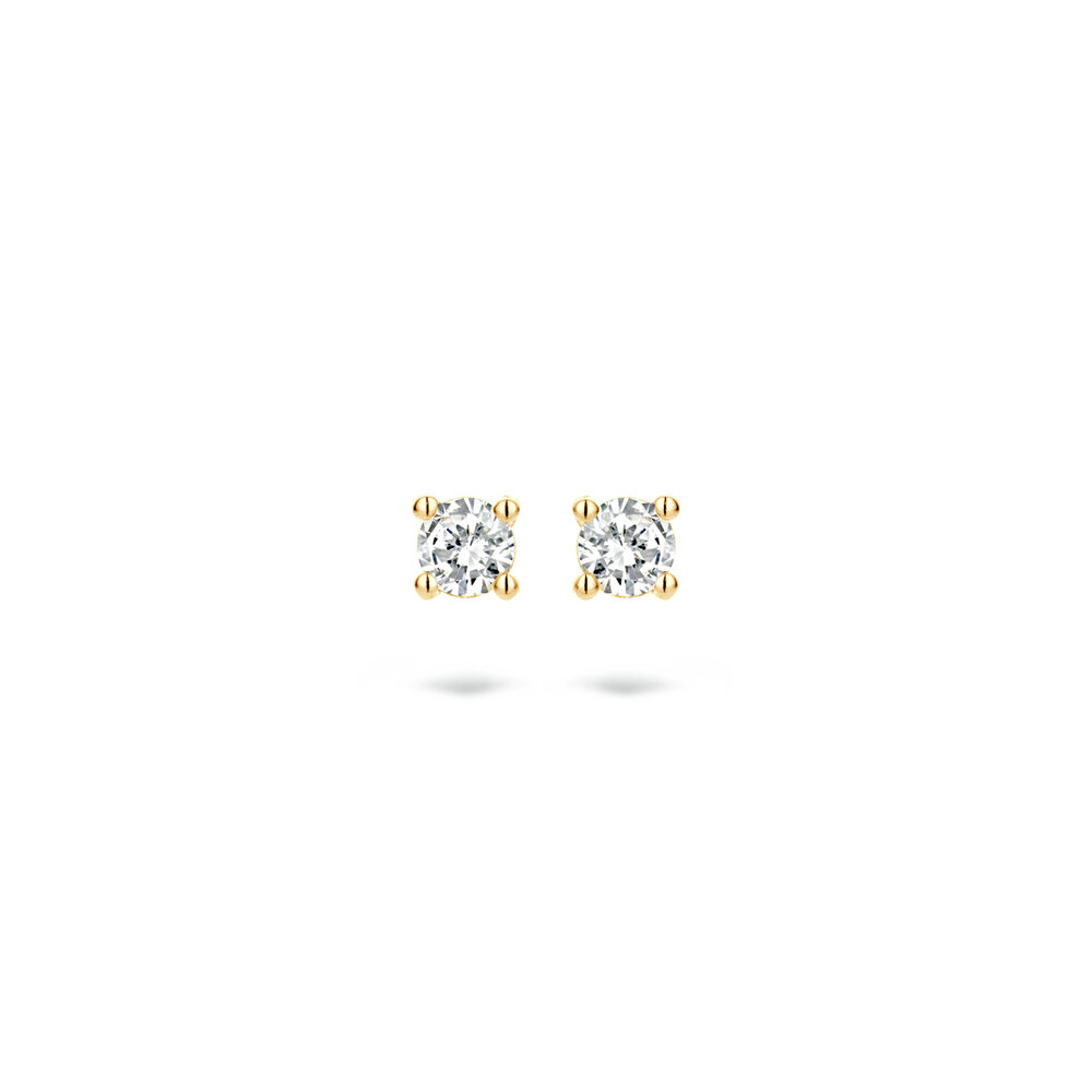 Blush Diamonds Blush 7602YDI, Oorstekers solitair briljant 14 krt geelgoud