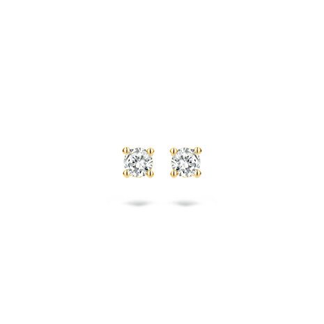 Blush Diamonds Blush 7602YDI, Oorstekers solitair briljant 14 krt geelgoud