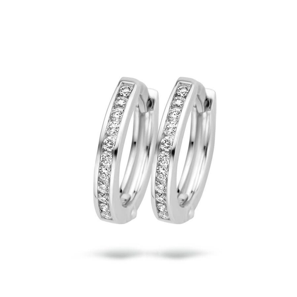 Blush Diamonds Blush 7614WDI, Creolen briljant 14 krt witgoud