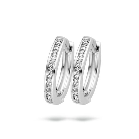 Blush Diamonds Blush 7614WDI, Creolen briljant 14 krt witgoud