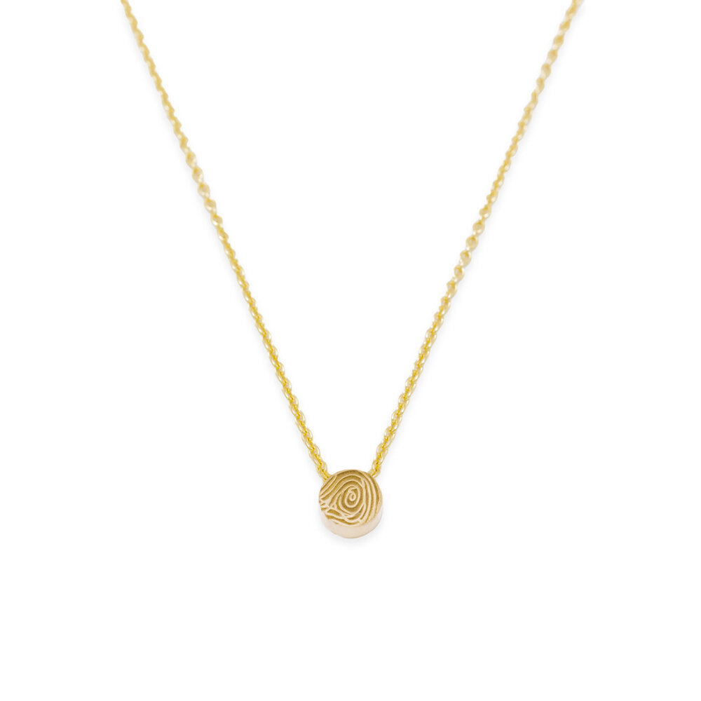 Minioro Minioro 11206, Collier Vingerafdruk Groot 14krt geelgoud