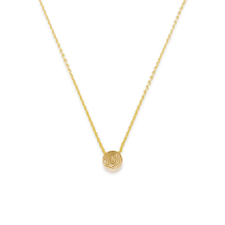 Minioro Minioro 11206, Collier Vingerafdruk Groot 14krt geelgoud