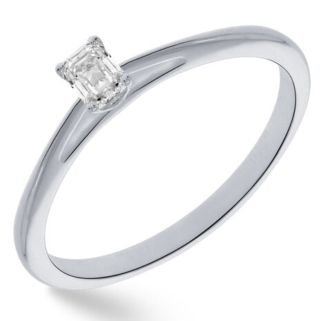 Pas Diamonds Pas Diamonds GGA3135-W-54, Ring Solitair Briljant 14 krt witgoud