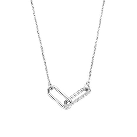 Ti Sento Ti Sento 3966ZI/42, Collier Zilver