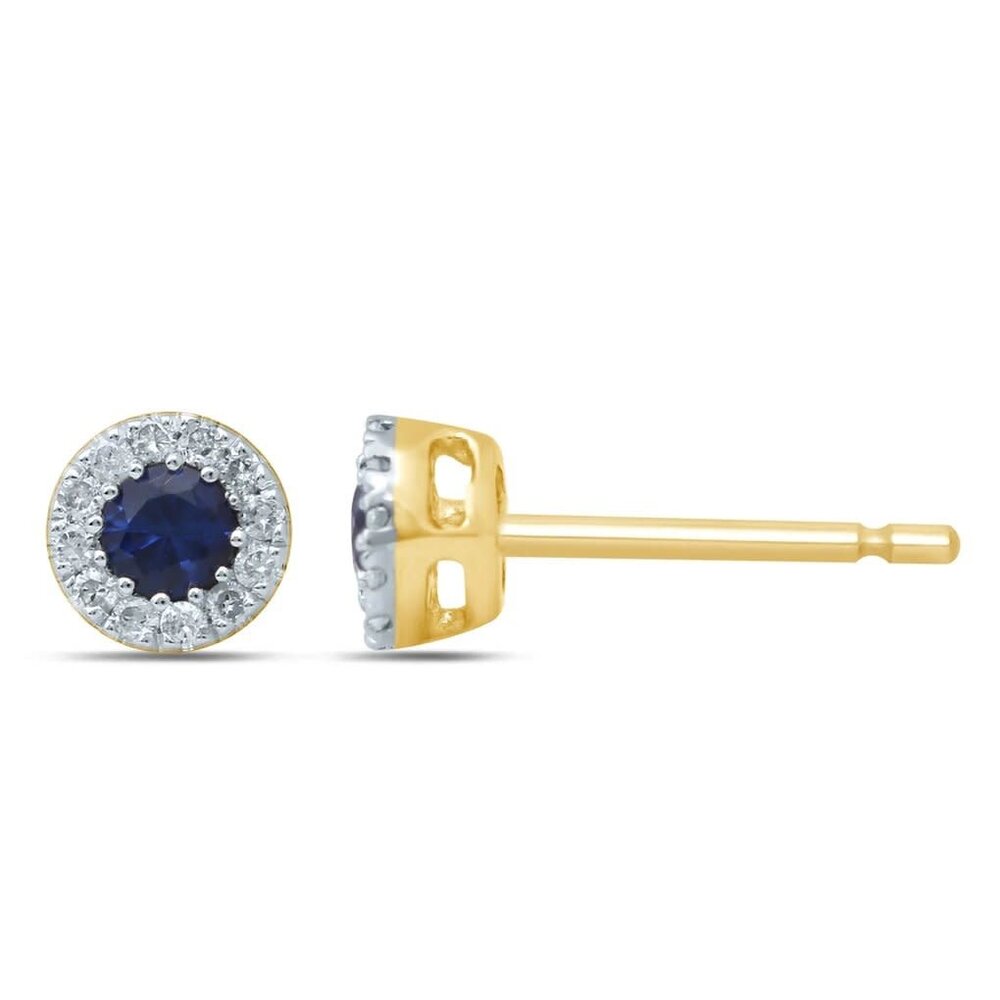 Langerak Natural Diamonds Langerak Diamonds GTD332-S-G, Oorstekers met saffier en diamant