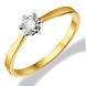 Pas Diamonds Pas Diamonds GGA1693-55, Ring Solitair Briljant 14 krt geelgoud
