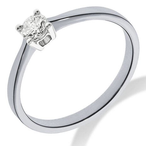 Pas Diamonds Pas GGA2069-54, Ring solitair 14krt witgoud