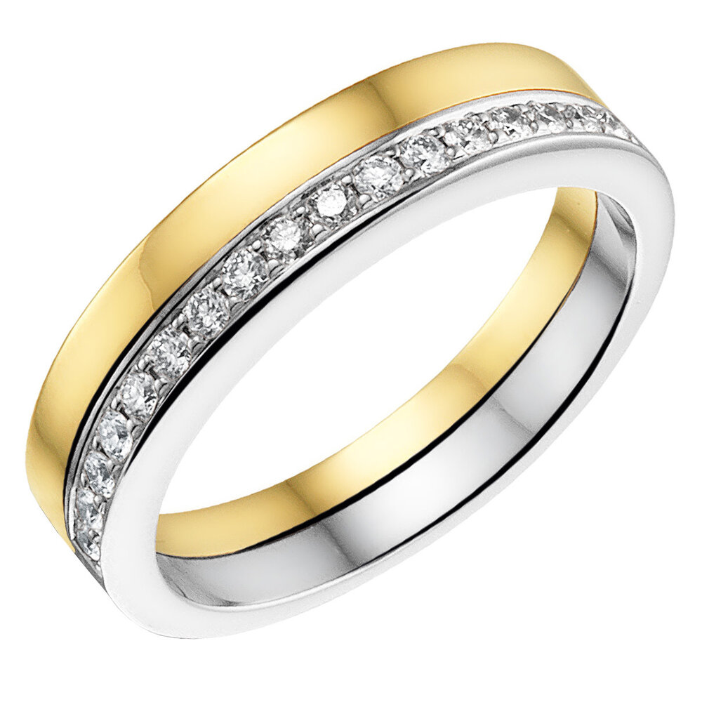 Pas Diamonds Pas Diamonds GPP0513-B-55, Ring Rij Briljant 14 krt geelgoud