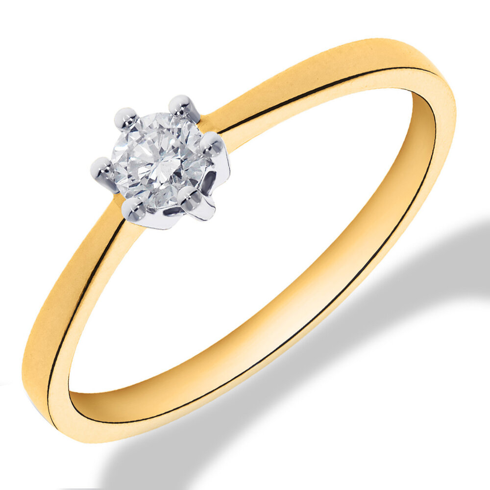 Pas Diamonds Pas Diamonds GGA1691-55, Ring Solitair Briljant 14 krt geelgoud