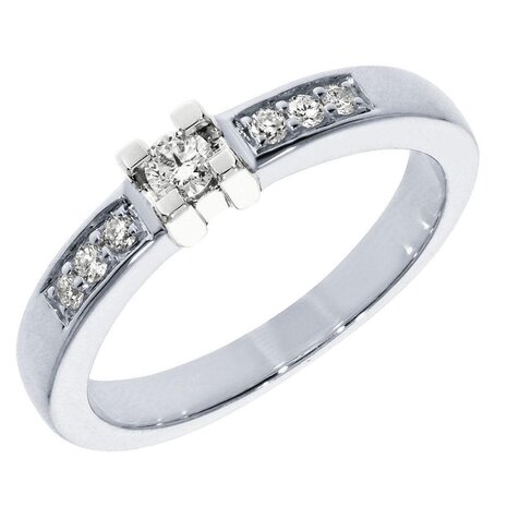 Pas Diamonds Pas Diamonds GD0968-55, Ring Solitair Briljant 14 krt witgoud