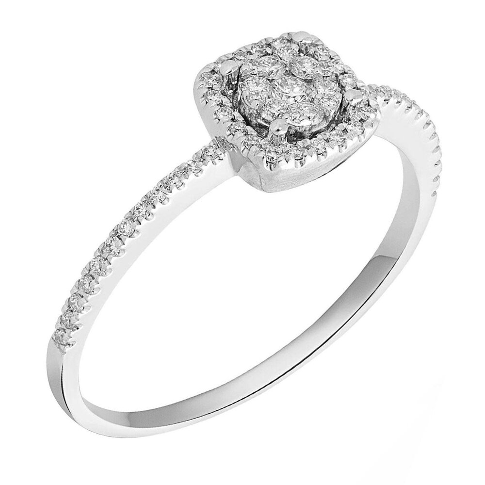Pas Diamonds Pas Diamonds GK3157-55, Ring fantasie briljant 14 krt witgoud