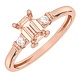 Pas Diamonds Pas Diamonds GF1214-R-53, Ring fantasie briljant 14 krt rosegoud