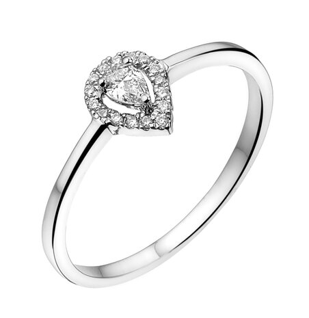 Pas Diamonds Pas Diamonds GGA0386-53, Ring fantasie briljant 14 krt witgoud