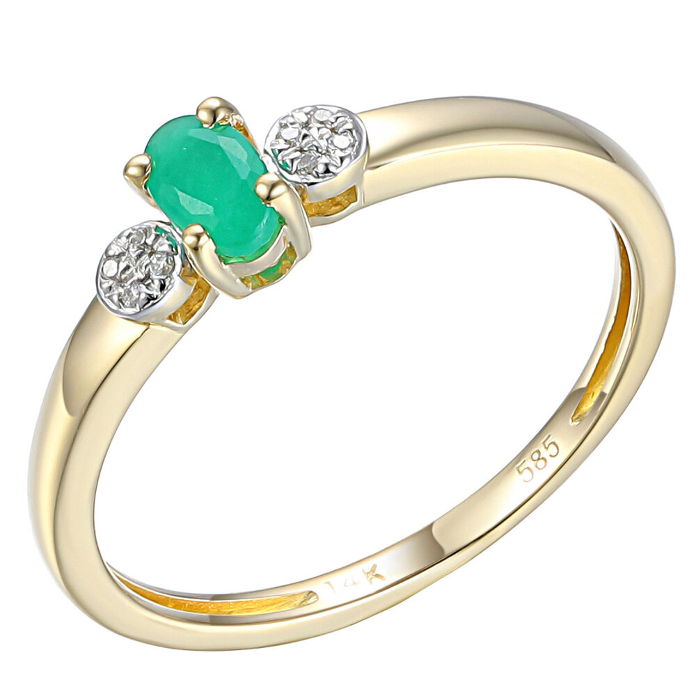 Pas Diamonds Pas Diamonds GGE0939-B-52, Ring fantasie briljant 14 krt geelgoud