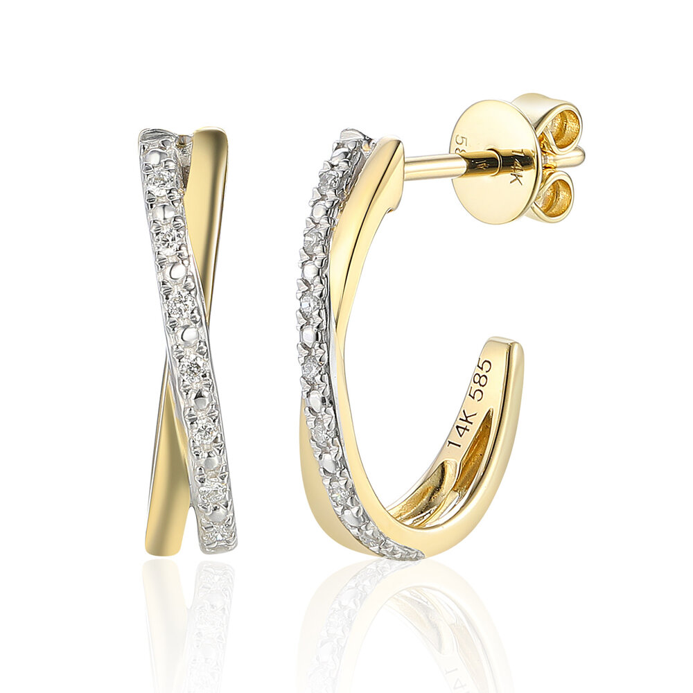 Pas Diamonds Pas Diamonds GGE2051, Creolen met briljant