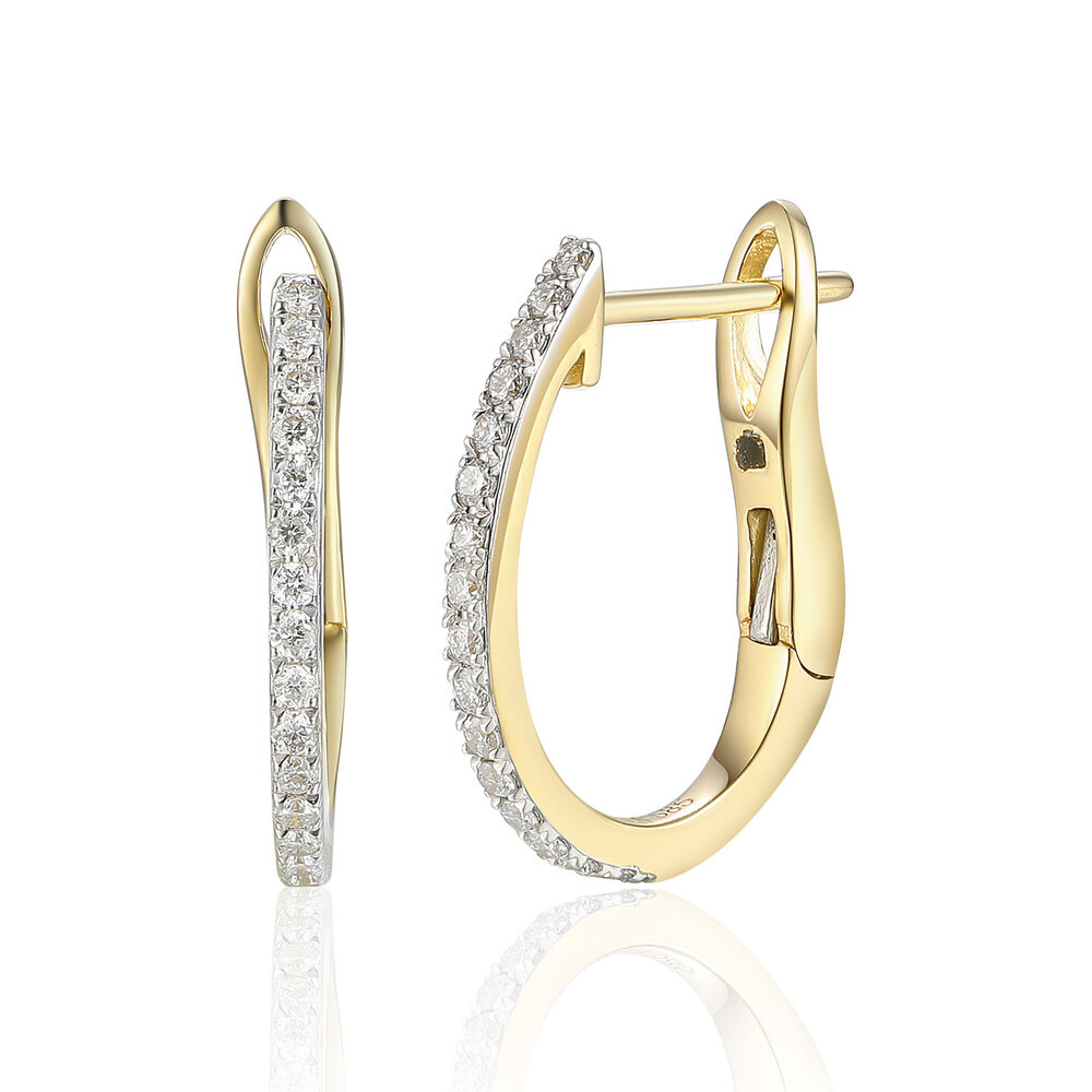 Pas Diamonds Pas Diamonds GGE2255, Creolen met briljant