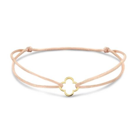 Minioro Minioro 11361, Armband Satin Golden Leaf Big 14krt geelgoud
