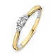 Excellent Jewelry Excellent RG416351-52, Ring fantasie briljant 14 krt geelgoud