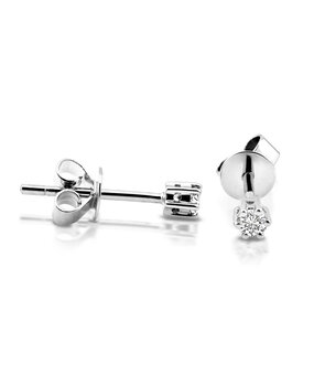 Langerak Natural Diamonds Jakob B02-W10, Oorsteker solitair briljant 14 krt witgoud