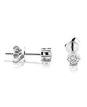 Langerak Natural Diamonds Langerak Diamonds B02-W30, Oorstekers solitair briljant 14 krt witgoud Langerak Natural Diamonds Langerak Diamonds B02-W30, Oorstekers solitair briljant 14 krt witgoud