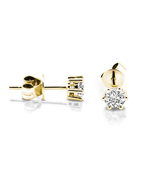 Langerak Natural Diamonds Langerak Diamonds B02-G50, Oorstekers solitair 14 krt goud Langerak Natural Diamonds Langerak Diamonds B02-G50, Oorstekers solitair 14 krt goud