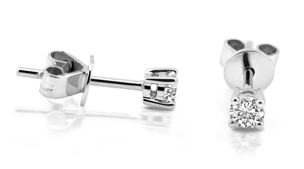 Langerak Natural Diamonds Langerak Diamonds B02-W20, Oorstekers solitair 14 karaats goud