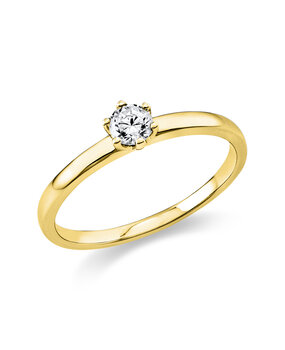 Langerak Diamonds Langerak Diamonds 1O323G452, Ring Solitair Briljant 14 krt geelgoud