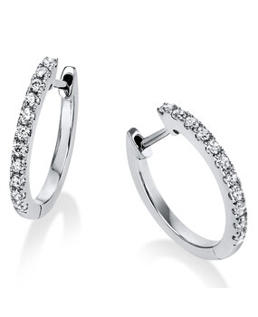 Langerak Diamonds Diamond Group 2I509W4-3, Creolen briljant 14 krt witgoud